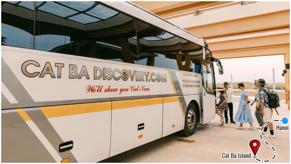 Multiple transport options connect from Hanoi to Cat Ba Island, suiting different travel preferences