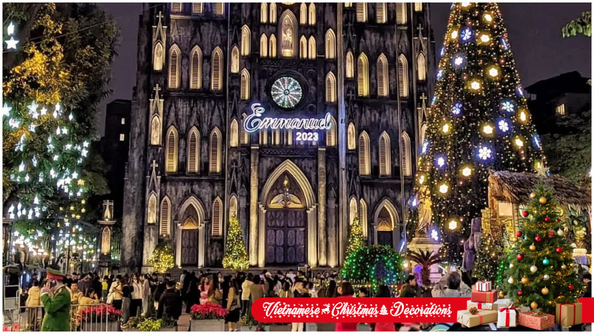 Places for Vietnamese Christmas decorations - St. Joseph’s Cathedral, Hanoi