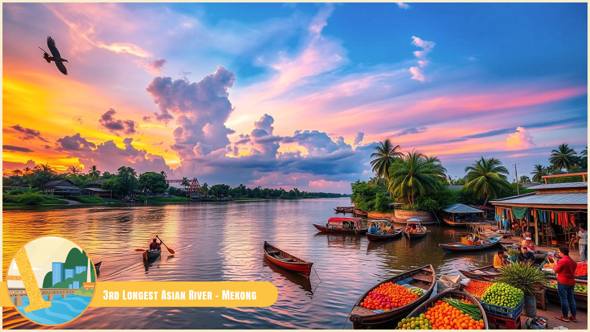 3rd longest Asian river - Mekong