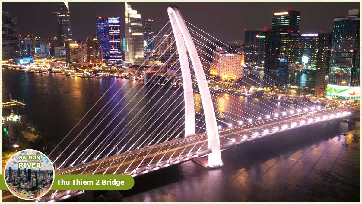 Along Saigon River - Thu Thiem 2 Bridge