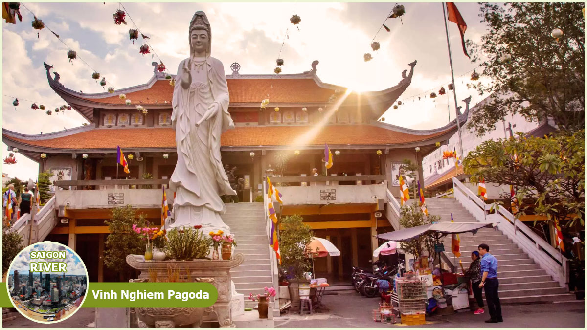 Along Saigon River - Vinh Nghiem Pagoda