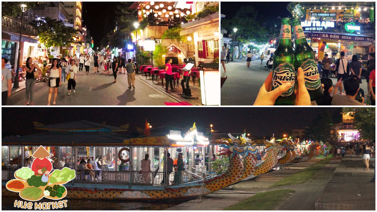 Hue Market at Night - Nguyen Dinh Chieu Walking Street