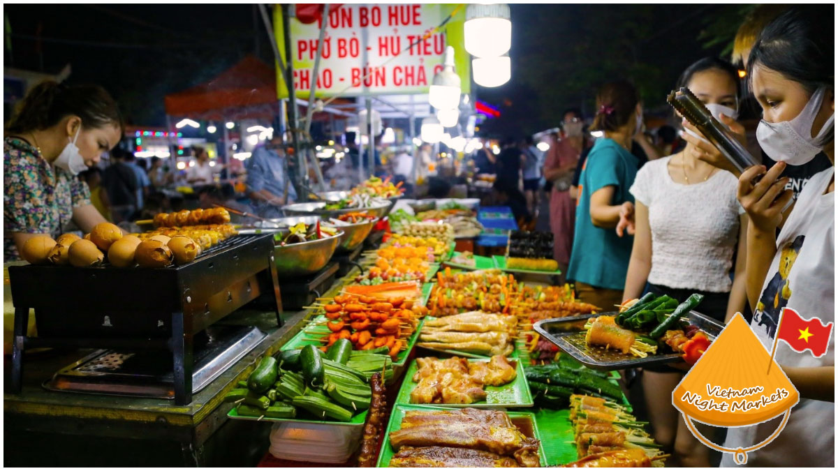 Street Food Delights in Night Markets in Vietnam