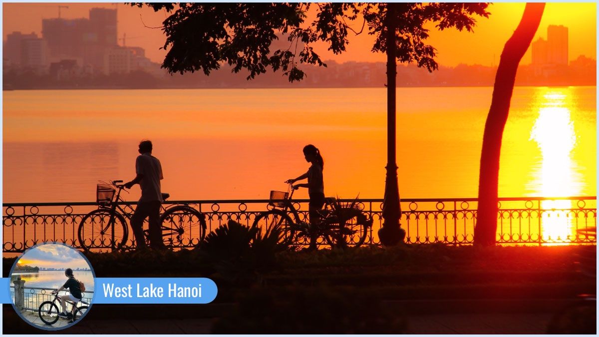 Watch the Sunset at West Lake Hanoi