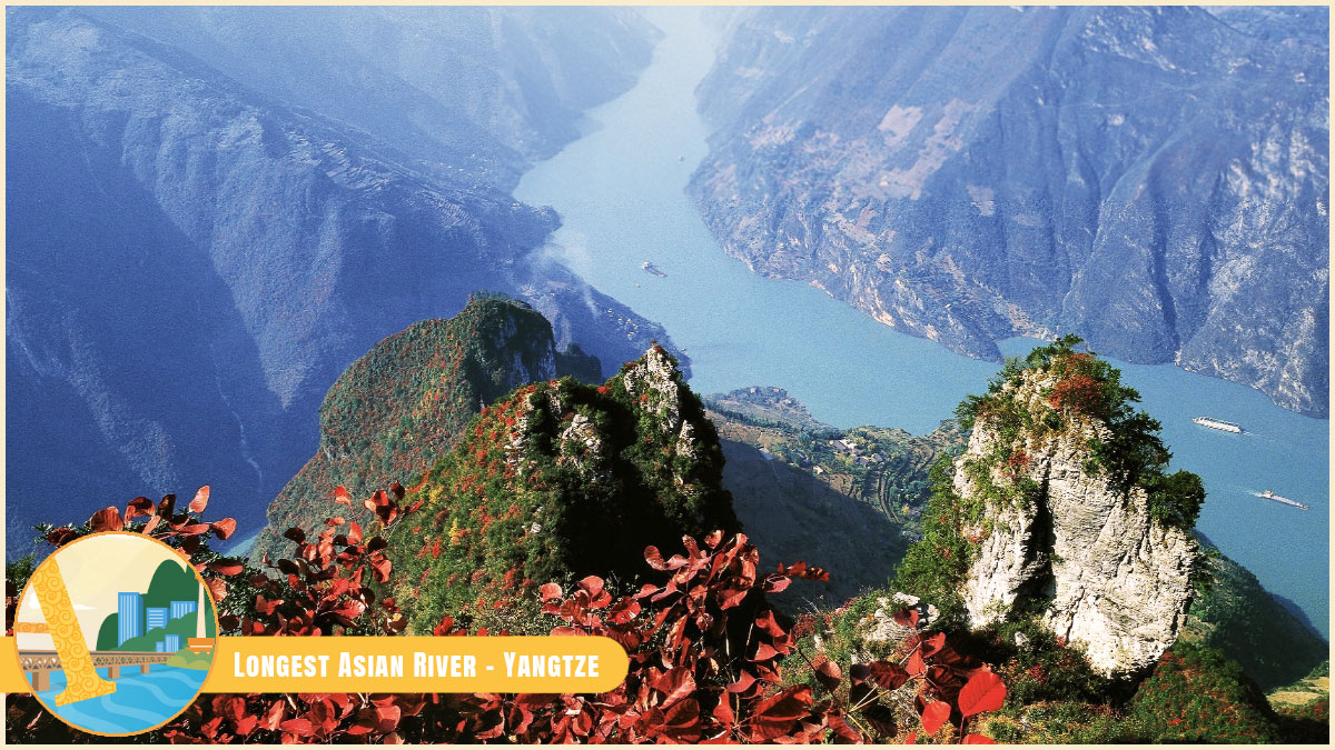 Yangtze, the longest Asian river, flows through many provinces in China