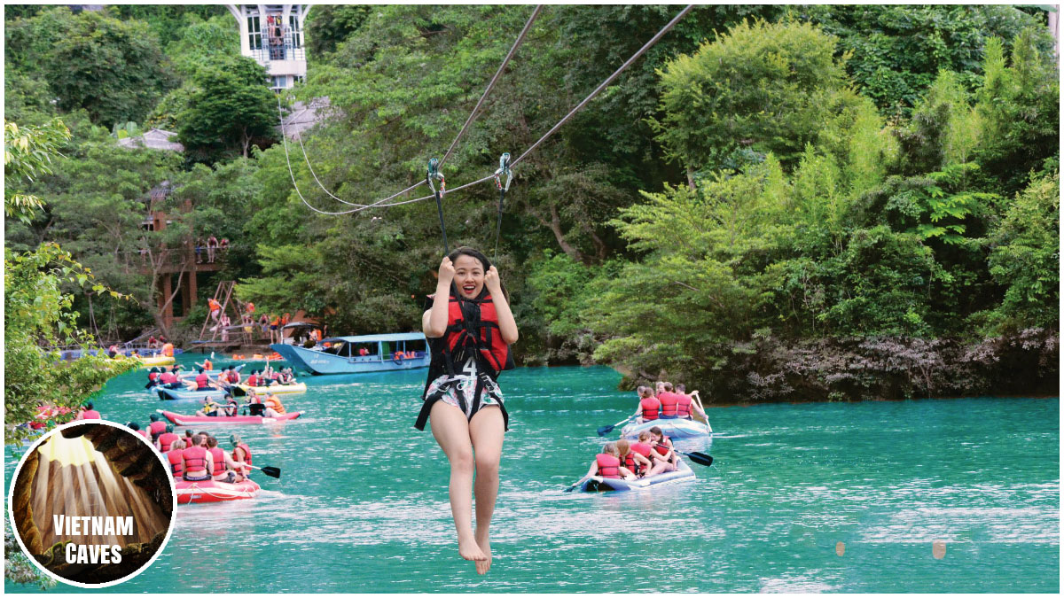 Ziplining in Vietnam Caves