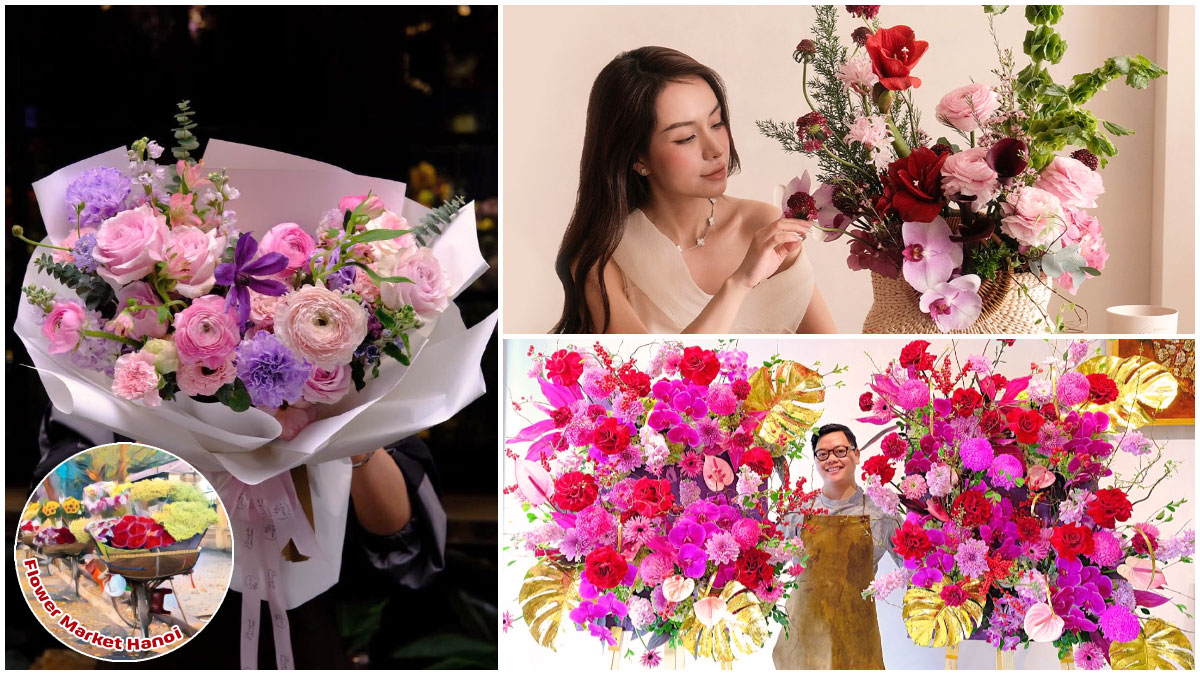 Beyond Flower Market Hanoi, discover artisanal flower shops in the city for special floral artwork