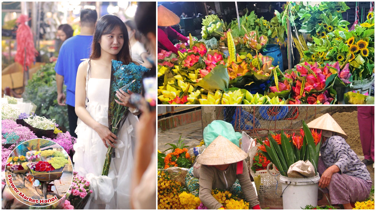 Flower Market Hanoi perfectly mirrors the city's natural beauty and cultural heritage