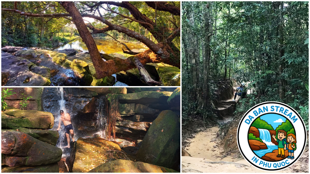 Hiking at Da Ban Stream in Phu Quoc Hiking at Da Ban Stream in Phu Quoc