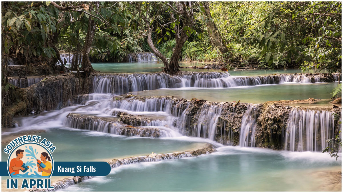Places to Visit in Southeast Asia in April - Kuang Si Falls Places to Visit in Southeast Asia in April - Kuang Si Falls