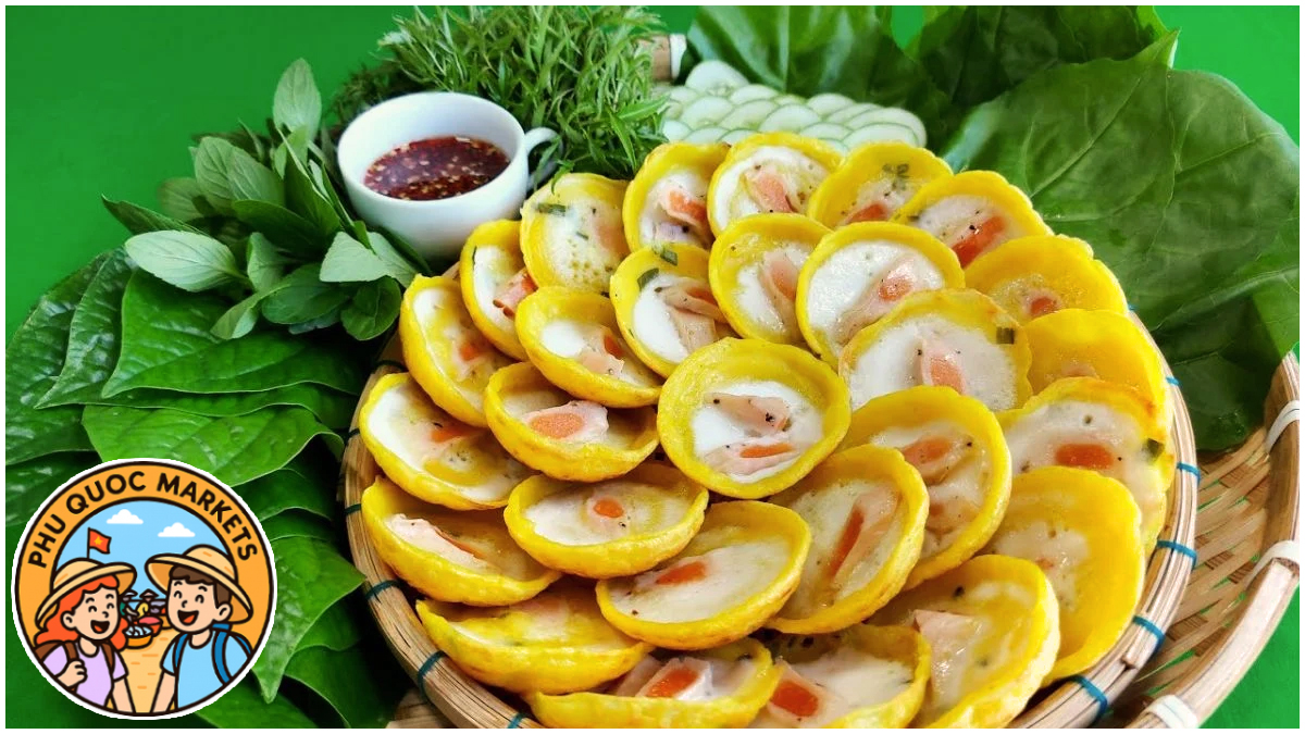 Street Food at Phu Quoc Markets - Banh Khot Pancakes Street Food at Phu Quoc Markets - Banh Khot Pancakes